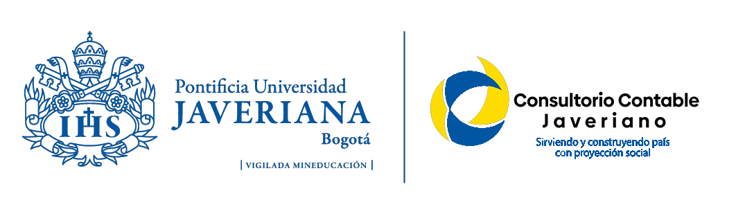 Logos de la Pontificia Universidad Javeriana y el Consultorio Contable Javeriano